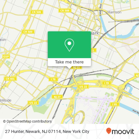 27 Hunter, Newark, NJ 07114 map