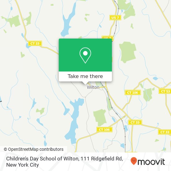 Mapa de Children's Day School of Wilton, 111 Ridgefield Rd