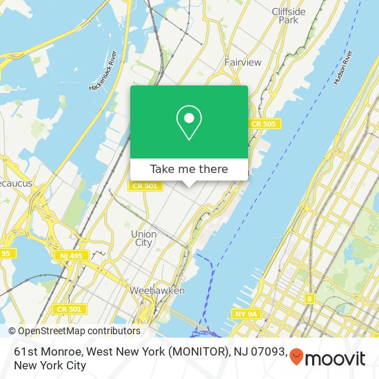 61st Monroe, West New York (MONITOR), NJ 07093 map