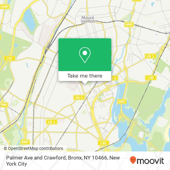 Mapa de Palmer Ave and Crawford, Bronx, NY 10466