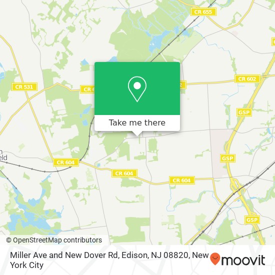 Miller Ave and New Dover Rd, Edison, NJ 08820 map