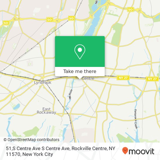 Mapa de 51,S Centre Ave S Centre Ave, Rockville Centre, NY 11570
