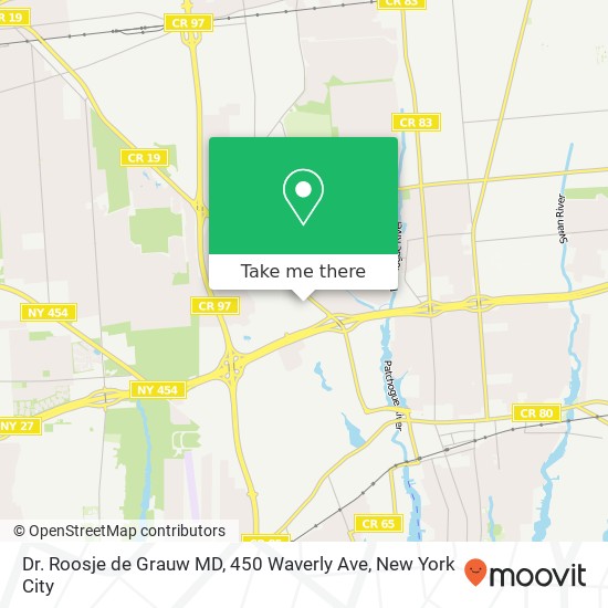 Mapa de Dr. Roosje de Grauw MD, 450 Waverly Ave