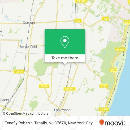 Mapa de Tenafly Roberts, Tenafly, NJ 07670