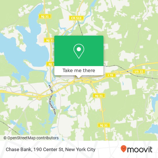 Mapa de Chase Bank, 190 Center St