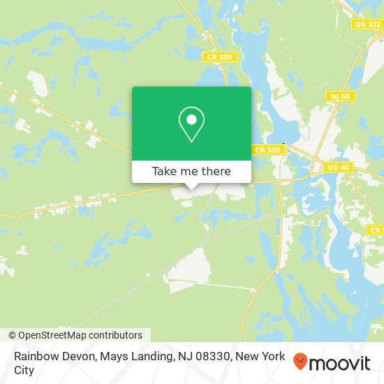 Rainbow Devon, Mays Landing, NJ 08330 map