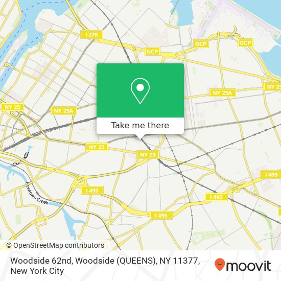 Woodside 62nd, Woodside (QUEENS), NY 11377 map