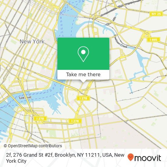 2f, 276 Grand St #2f, Brooklyn, NY 11211, USA map