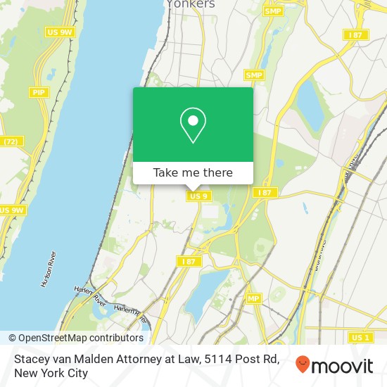 Mapa de Stacey van Malden Attorney at Law, 5114 Post Rd