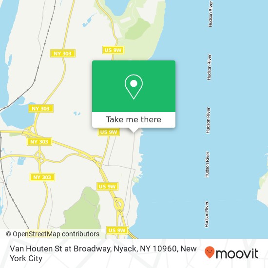 Van Houten St at Broadway, Nyack, NY 10960 map
