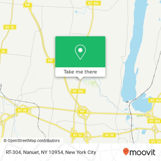 Mapa de RT-304, Nanuet, NY 10954
