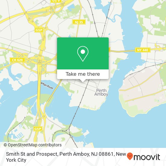 Smith St and Prospect, Perth Amboy, NJ 08861 map