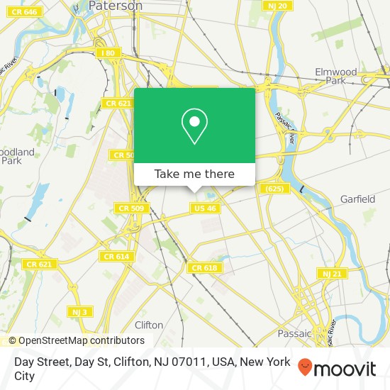 Day Street, Day St, Clifton, NJ 07011, USA map