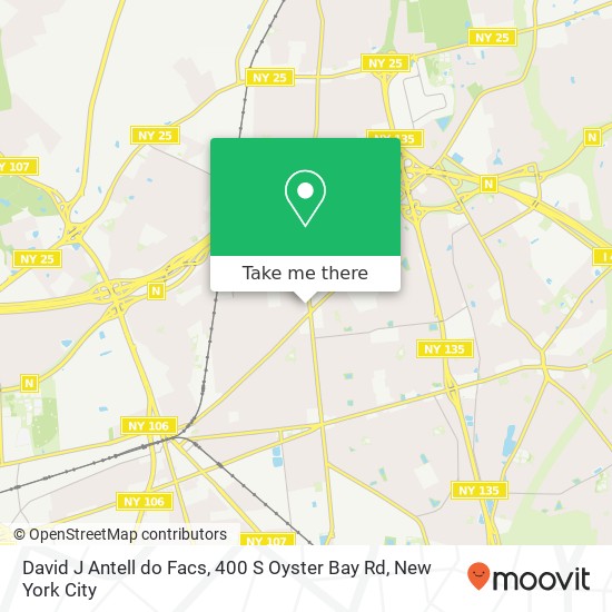 Mapa de David J Antell do Facs, 400 S Oyster Bay Rd