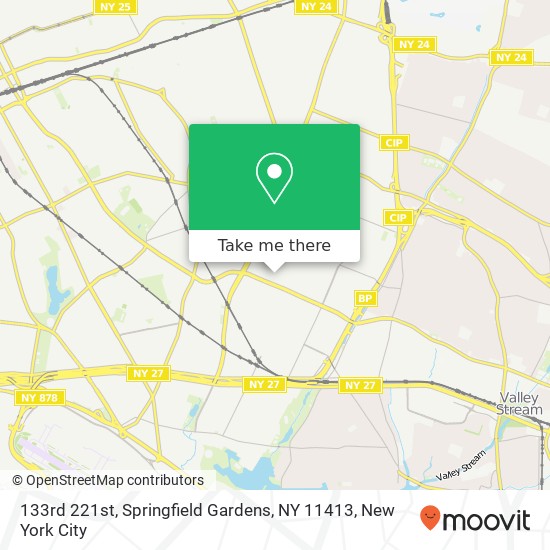 Mapa de 133rd 221st, Springfield Gardens, NY 11413