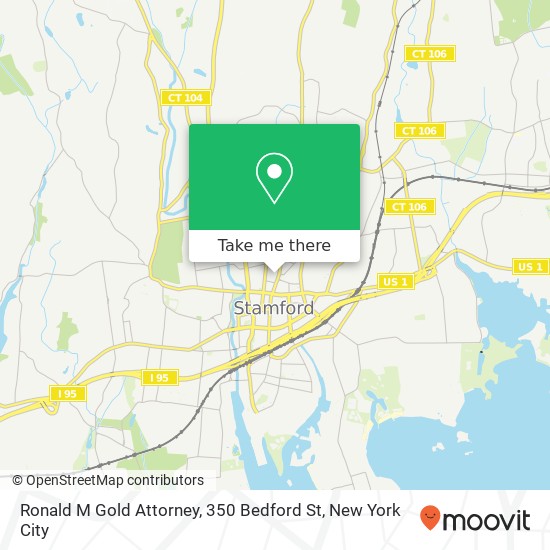 Ronald M Gold Attorney, 350 Bedford St map