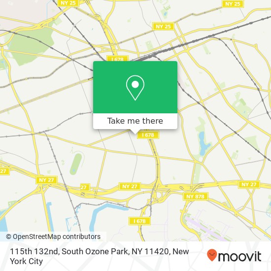 Mapa de 115th 132nd, South Ozone Park, NY 11420