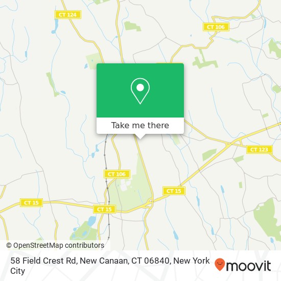 58 Field Crest Rd, New Canaan, CT 06840 map