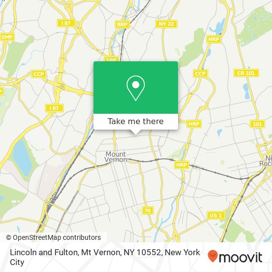 Mapa de Lincoln and Fulton, Mt Vernon, NY 10552