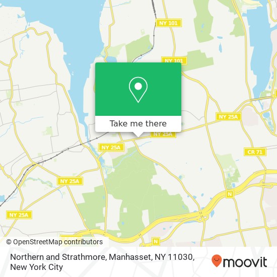 Mapa de Northern and Strathmore, Manhasset, NY 11030