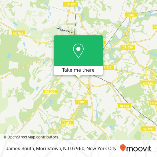 Mapa de James South, Morristown, NJ 07960