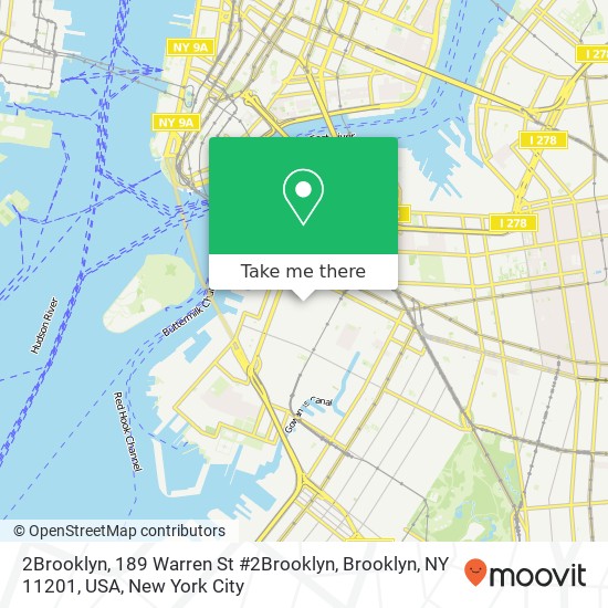 Mapa de 2Brooklyn, 189 Warren St #2Brooklyn, Brooklyn, NY 11201, USA