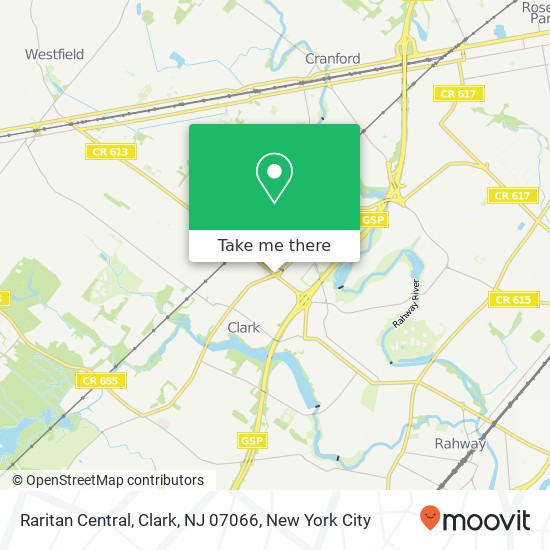 Mapa de Raritan Central, Clark, NJ 07066