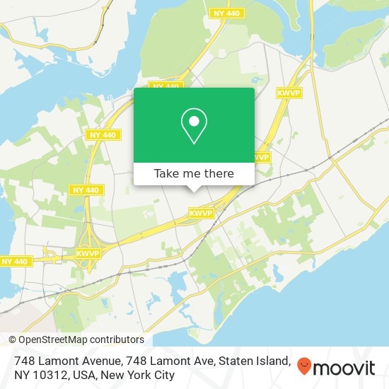 Mapa de 748 Lamont Avenue, 748 Lamont Ave, Staten Island, NY 10312, USA