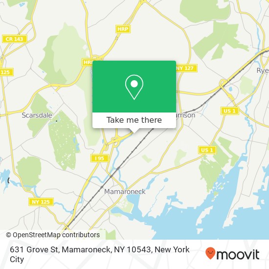Mapa de 631 Grove St, Mamaroneck, NY 10543