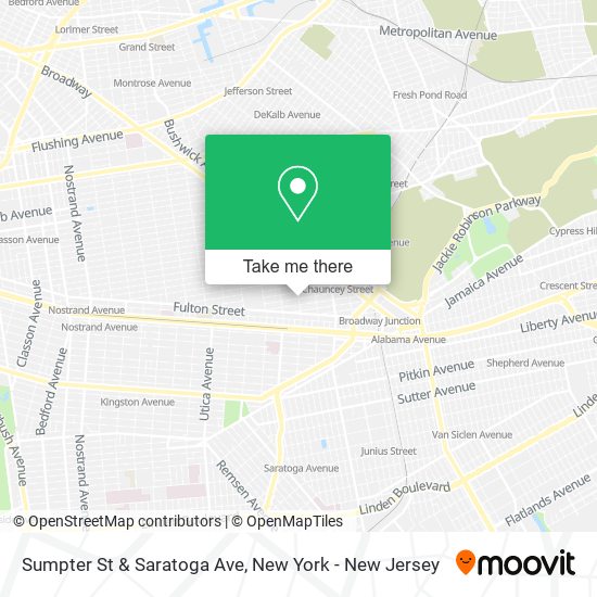 Sumpter St & Saratoga Ave map