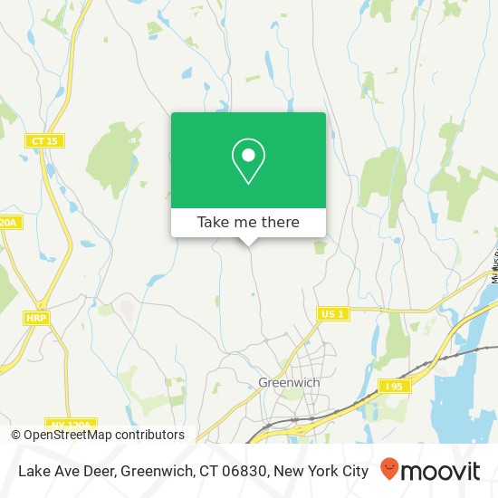 Mapa de Lake Ave Deer, Greenwich, CT 06830