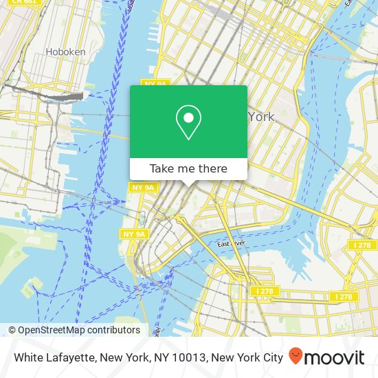 White Lafayette, New York, NY 10013 map