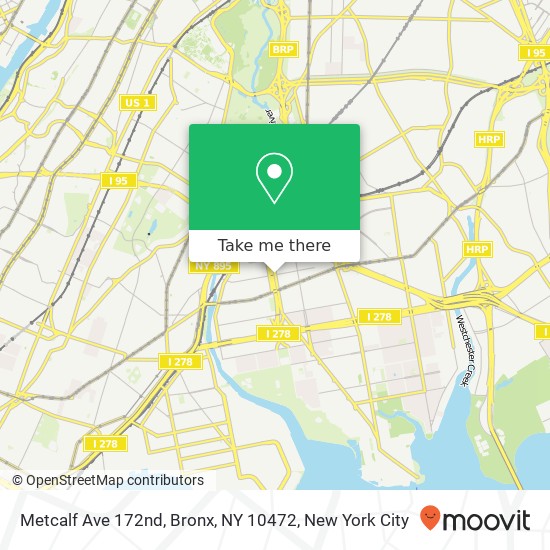 Mapa de Metcalf Ave 172nd, Bronx, NY 10472