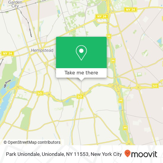 Mapa de Park Uniondale, Uniondale, NY 11553