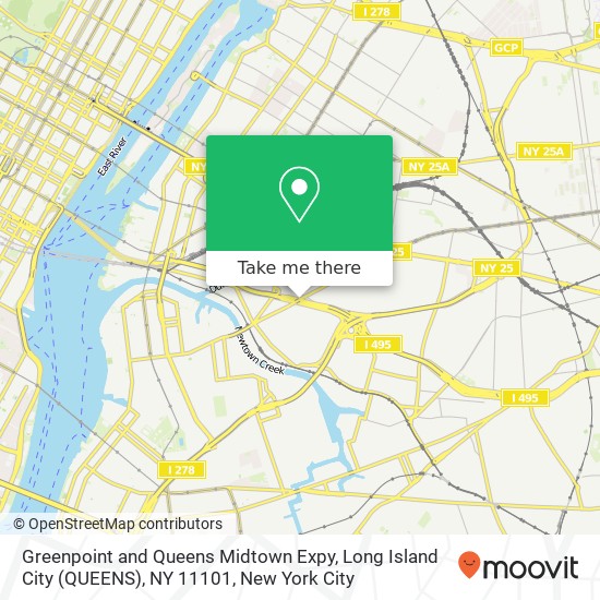 Greenpoint and Queens Midtown Expy, Long Island City (QUEENS), NY 11101 map