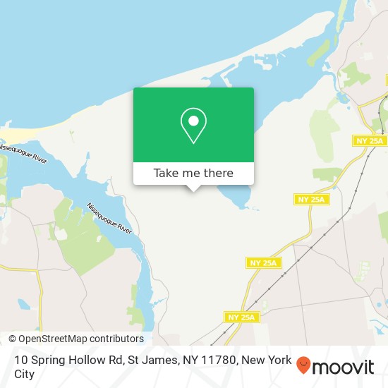 Mapa de 10 Spring Hollow Rd, St James, NY 11780