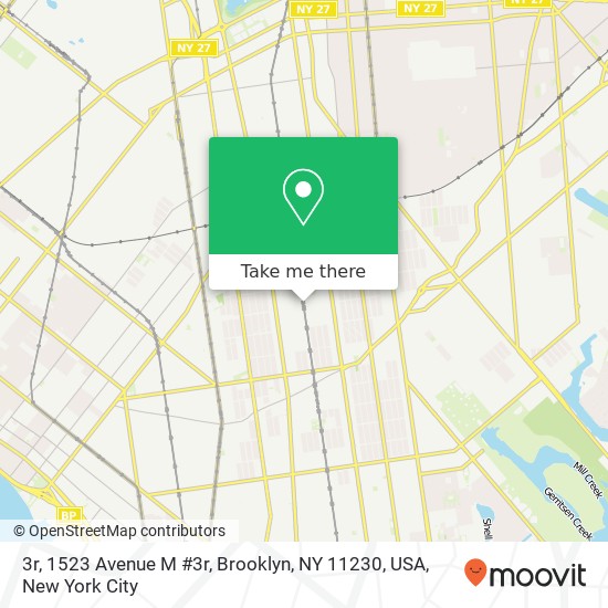 Mapa de 3r, 1523 Avenue M #3r, Brooklyn, NY 11230, USA