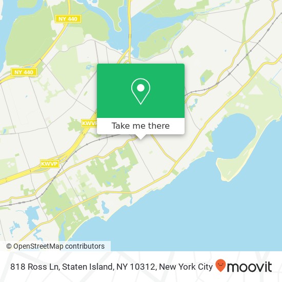 Mapa de 818 Ross Ln, Staten Island, NY 10312