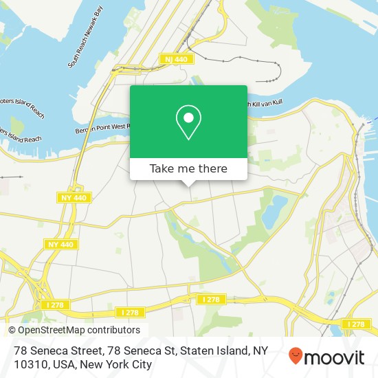 Mapa de 78 Seneca Street, 78 Seneca St, Staten Island, NY 10310, USA
