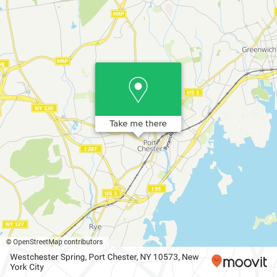 Mapa de Westchester Spring, Port Chester, NY 10573