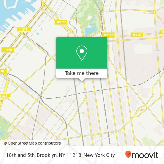 Mapa de 18th and 5th, Brooklyn, NY 11218