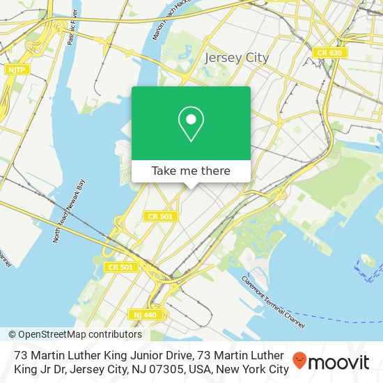 73 Martin Luther King Junior Drive, 73 Martin Luther King Jr Dr, Jersey City, NJ 07305, USA map