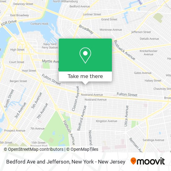 Mapa de Bedford Ave and Jefferson