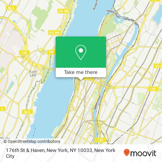 176th St & Haven, New York, NY 10033 map