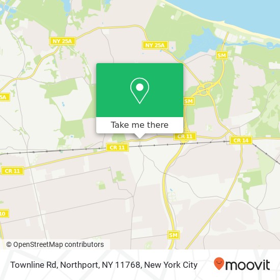 Mapa de Townline Rd, Northport, NY 11768
