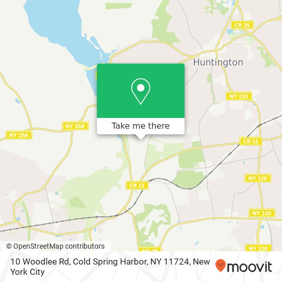 Mapa de 10 Woodlee Rd, Cold Spring Harbor, NY 11724
