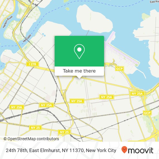 Mapa de 24th 78th, East Elmhurst, NY 11370