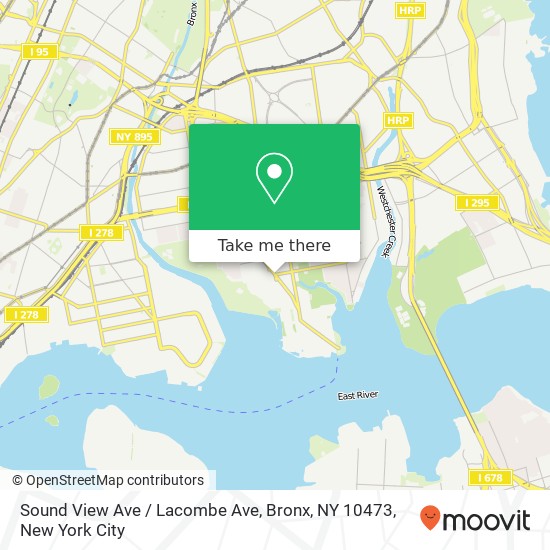 Sound View Ave / Lacombe Ave, Bronx, NY 10473 map