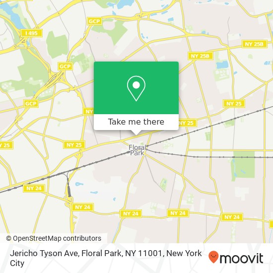 Mapa de Jericho Tyson Ave, Floral Park, NY 11001