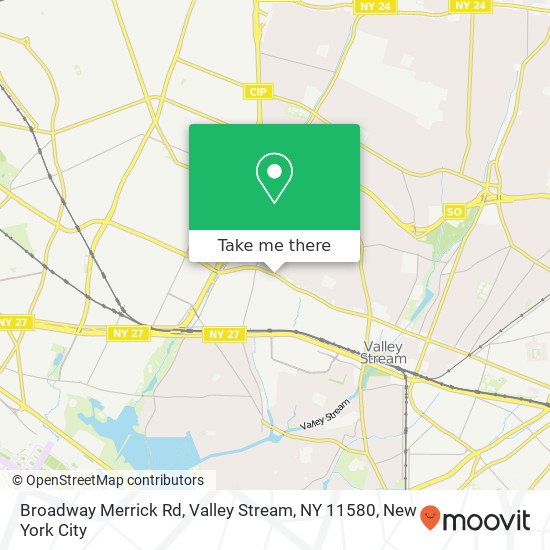 Broadway Merrick Rd, Valley Stream, NY 11580 map